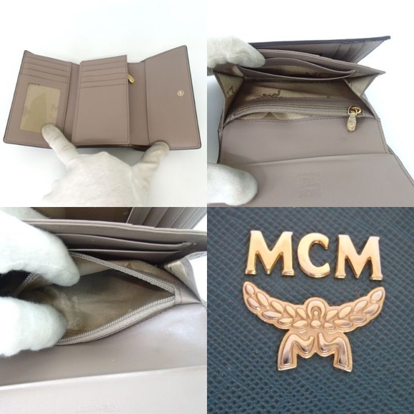 Authentic MCM Tri-fold wallet leather - Picture 3 of 6